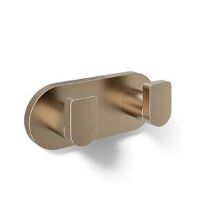 Kohler Composed Double Robe Hook in Vibrant Brushed Bronze